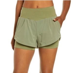 Zella High Waist Double Shorts